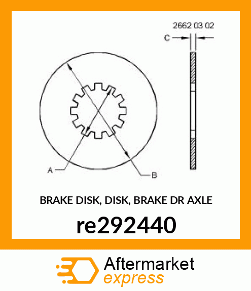 BRAKE DISK, DISK, BRAKE (DR AXLE) re292440