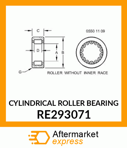 CYLINDRICAL ROLLER BEARING RE293071