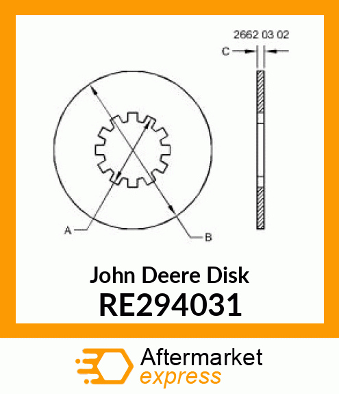 DISK, PARK BRAKE RE294031