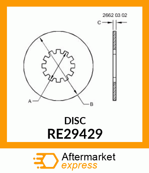 DISK WITH FACINGS RE29429