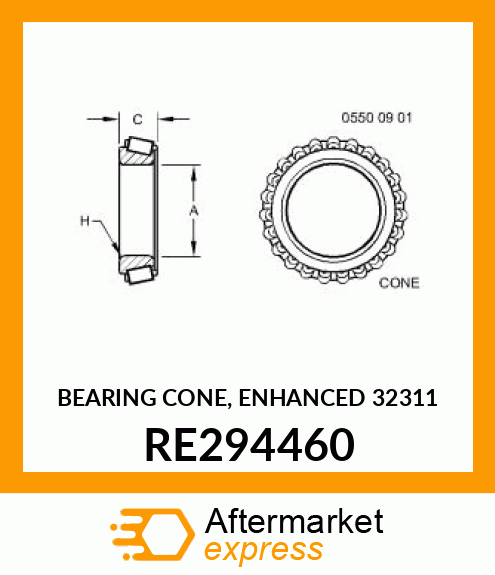 BEARING CONE, ENHANCED 32311 RE294460