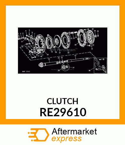 CLUTCH DISK, ASSEMBLY RE29610
