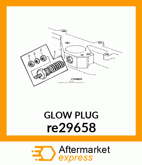 GLOW PLUG re29658