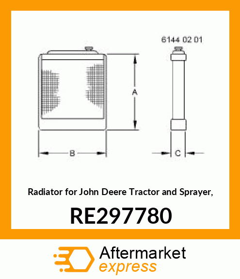 RADIATOR, TIER 2 ASSEMBLY RE297780