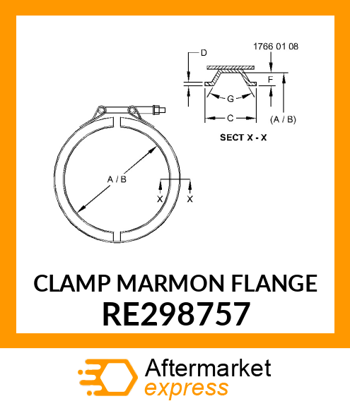 CLAMP MARMON FLANGE RE298757