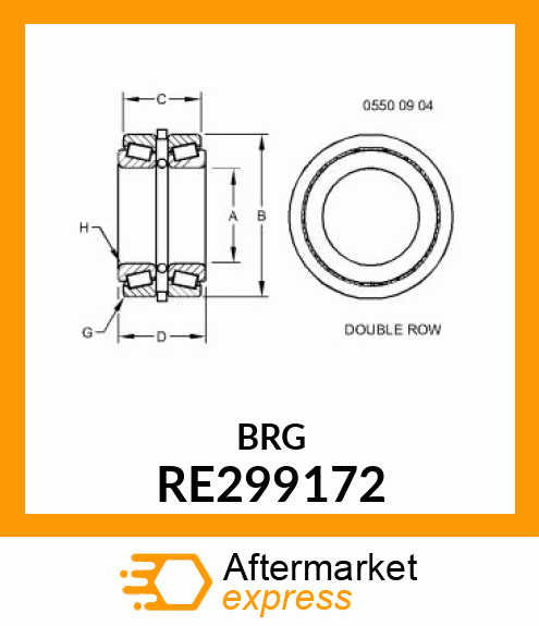 TAPERED ROLLER BEARING, DOUBLE ROW RE299172