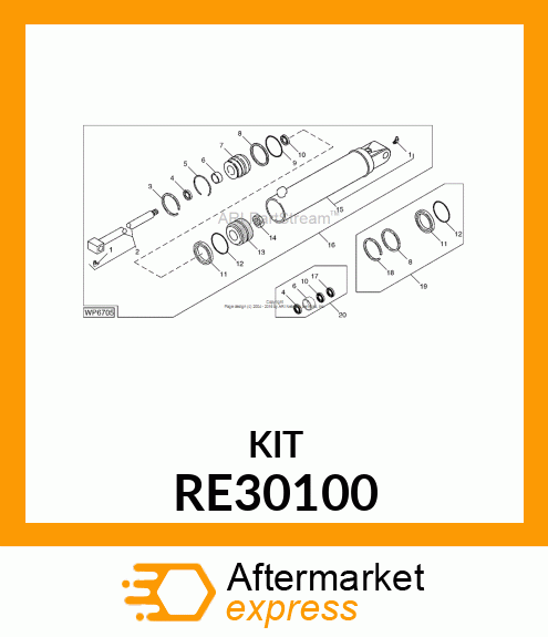 KIT, BORE SEAL, 56 DIA RE30100