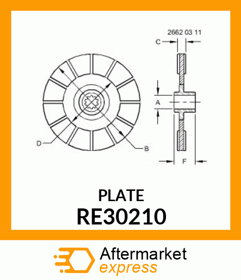 DISK, CLUTCH ASSEMBLY RE30210