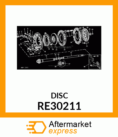 DISK, CLUTCH ASSEMBLY RE30211