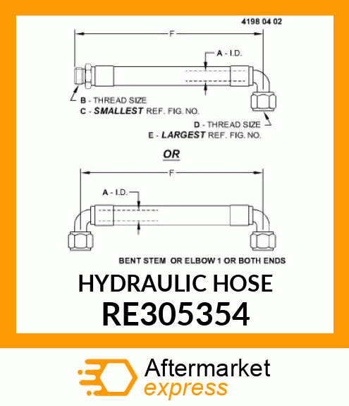 HYDRAULIC HOSE RE305354