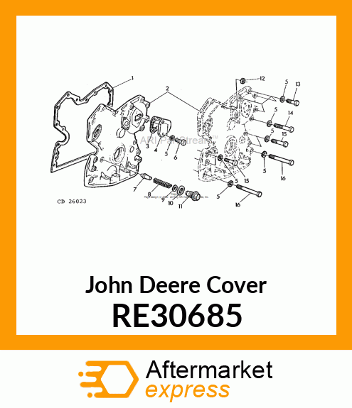 COVER,TIMING GEAR RE30685