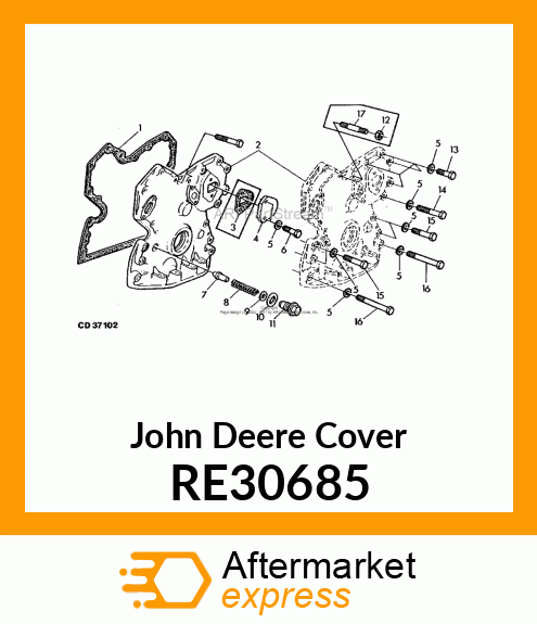 COVER,TIMING GEAR RE30685