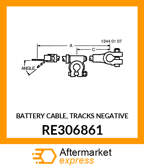 BATTERY CABLE, TRACKS NEGATIVE RE306861