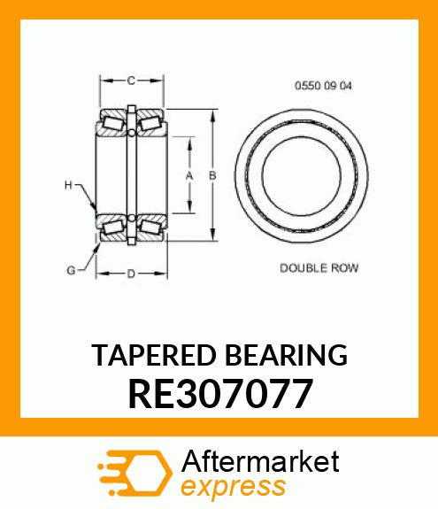 TAPERED ROLLER BEARING, ASSEMBLY, P RE307077