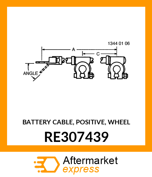 BATTERY CABLE, POSITIVE, WHEEL RE307439