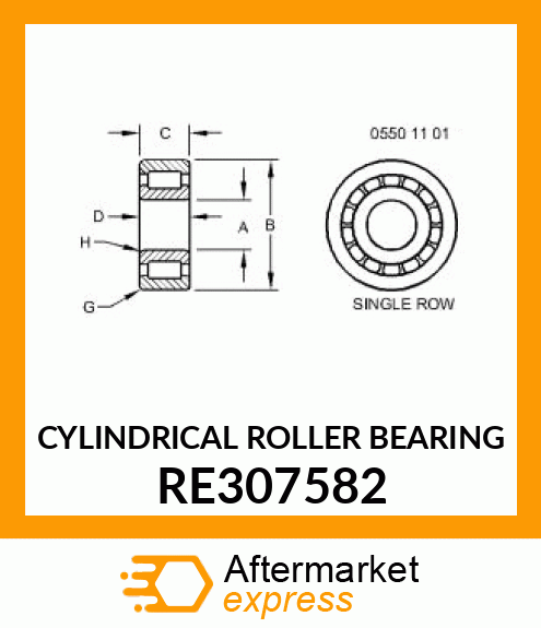 CYLINDRICAL ROLLER BEARING RE307582