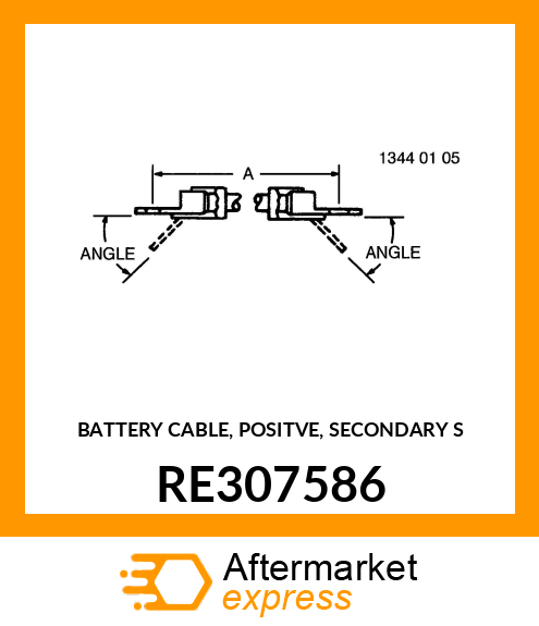 BATTERY CABLE, POSITVE, SECONDARY S RE307586