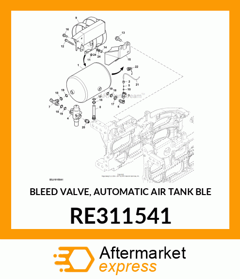 BLEED VALVE, AUTOMATIC AIR TANK BLE RE311541