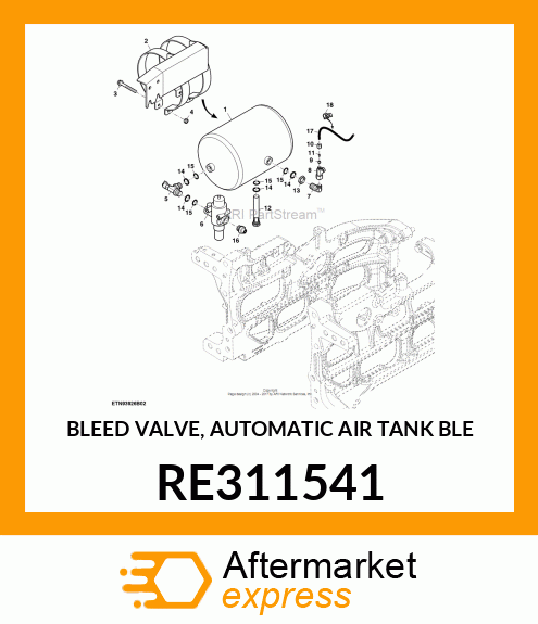 BLEED VALVE, AUTOMATIC AIR TANK BLE RE311541