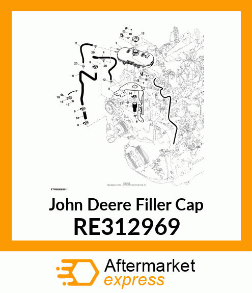 FILLER CAP, COOLANT PRESSURE RE312969