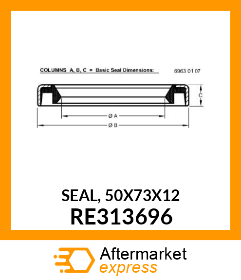 SEAL, 50X73X12 RE313696