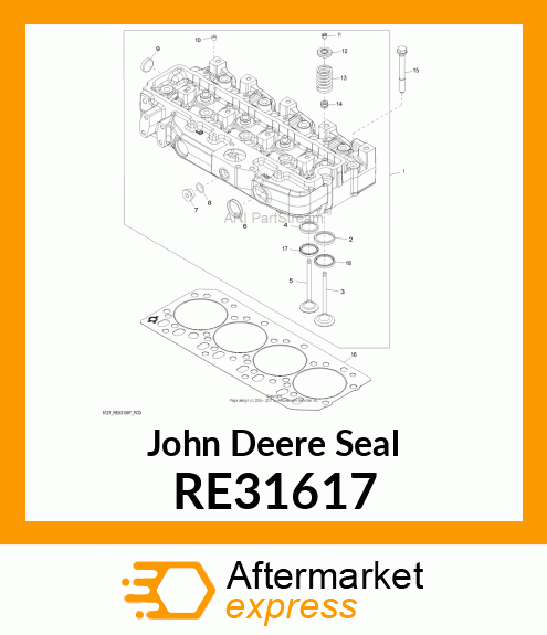 SEAL, VALVE STEM RE31617