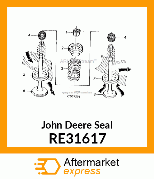 SEAL, VALVE STEM RE31617