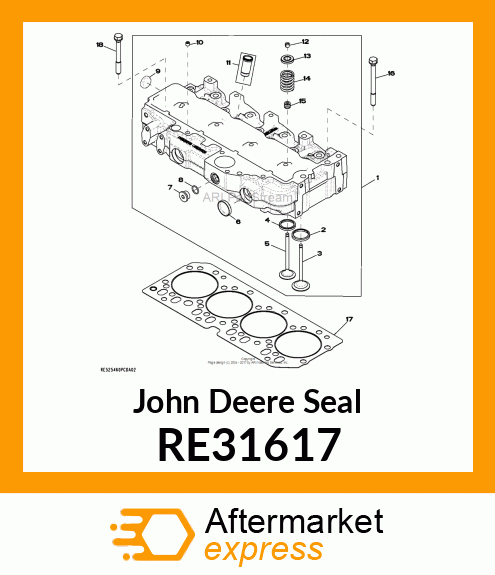 SEAL, VALVE STEM RE31617