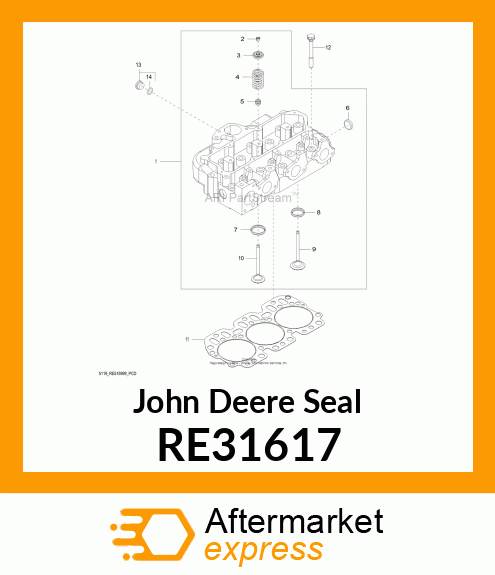 SEAL, VALVE STEM RE31617