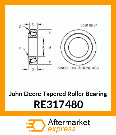 TAPERED ROLLER BEARING RE317480