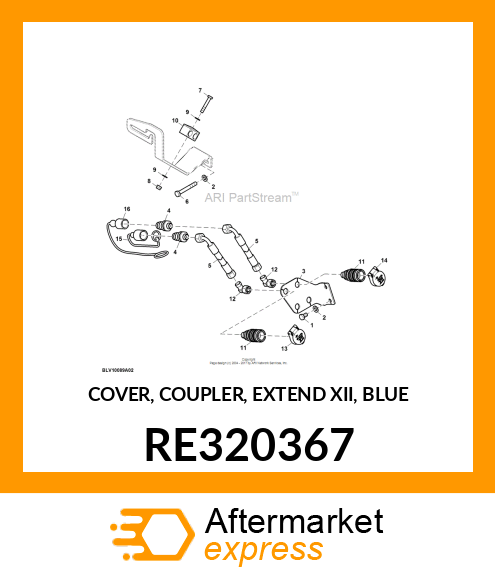 COVER, COUPLER, EXTEND XII, BLUE RE320367