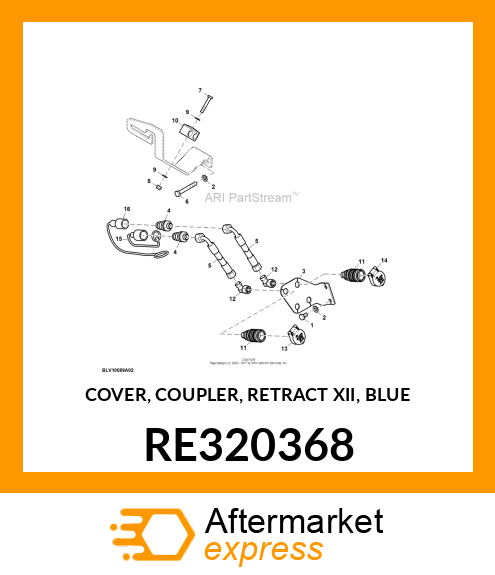 COVER, COUPLER, RETRACT XII, BLUE RE320368