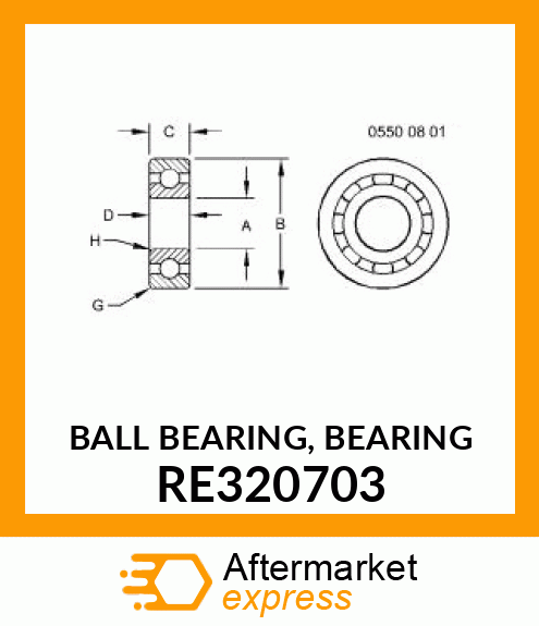 BALL BEARING, BEARING RE320703