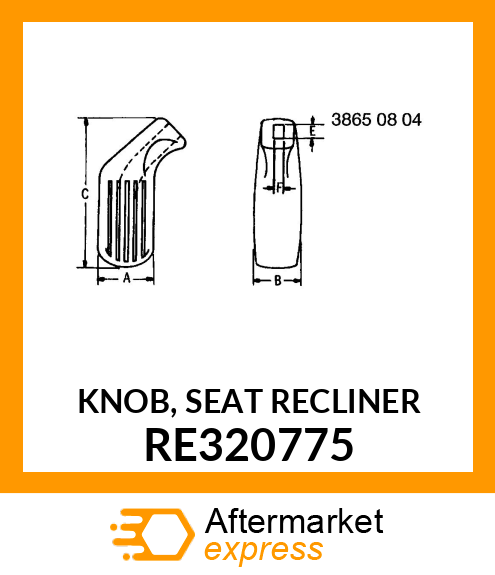 KNOB, SEAT RECLINER RE320775