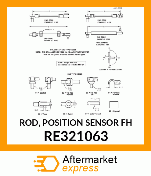 ROD, POSITION SENSOR FH RE321063