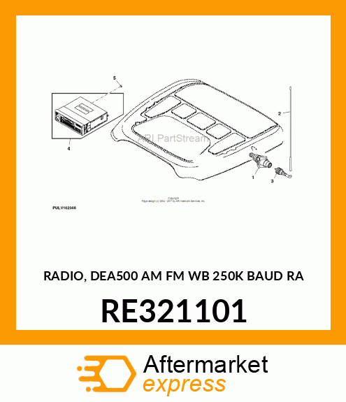 RADIO, DEA500 AM FM WB 250K BAUD RA RE321101