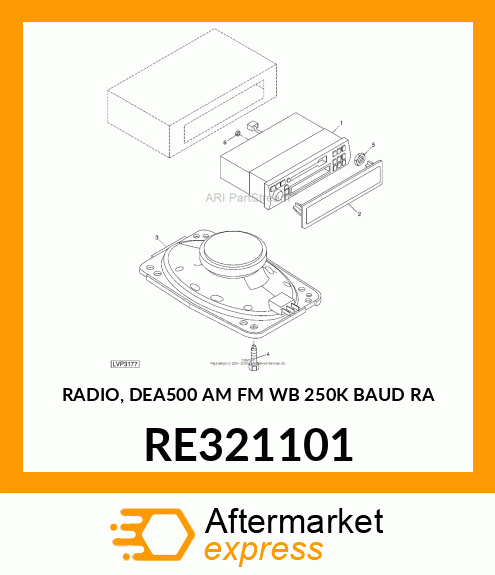 RADIO, DEA500 AM FM WB 250K BAUD RA RE321101