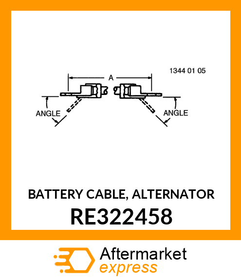 BATTERY CABLE, ALTERNATOR RE322458