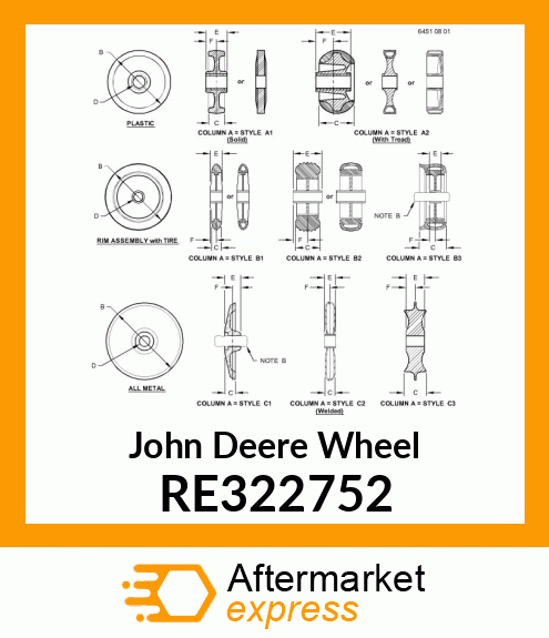 WHEEL, MIDROLLER, WIDE, PU, GEN2 RE322752