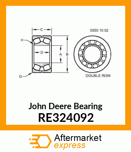 BEARING, SPHERICAL ROLLER RE324092