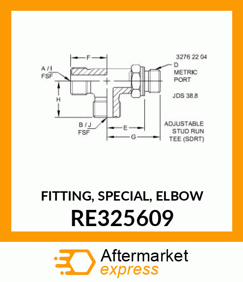 FITTING, SPECIAL, ELBOW RE325609