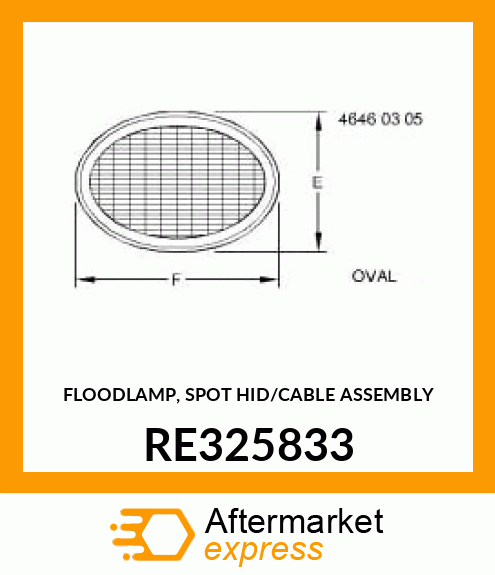 FLOODLAMP, SPOT HID/CABLE ASSEMBLY RE325833