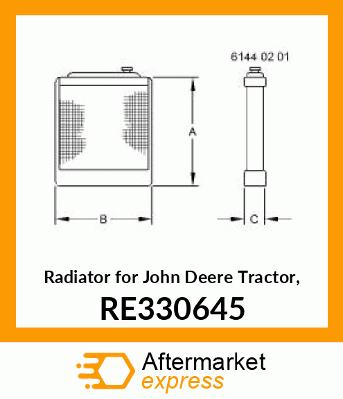 RADIATOR, IT4 RE330645