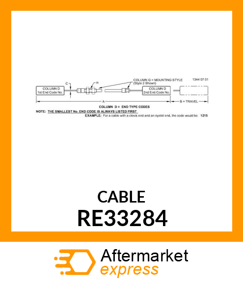 CABLE,THROTTLE RE33284