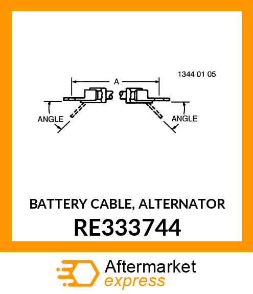 BATTERY CABLE, ALTERNATOR RE333744