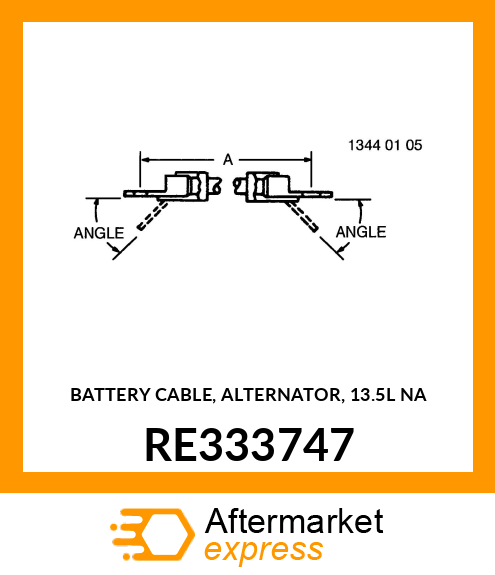 BATTERY CABLE, ALTERNATOR, 13.5L NA RE333747