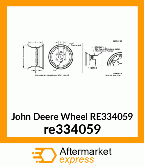 WHEEL, DW15AX50, 10B 2P 9.5D 5.7R re334059