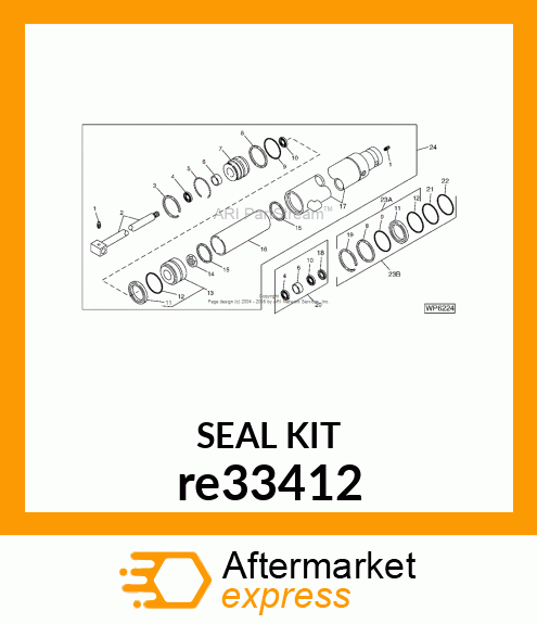 HYDRAULIC CYLINDER KIT, BORE, 63 re33412