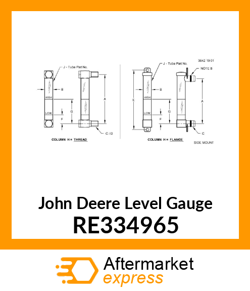 LEVEL GAUGE, OIL, SIGHT RE334965