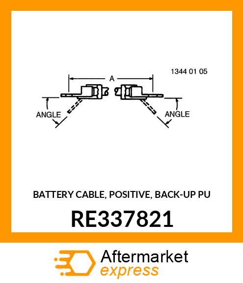 BATTERY CABLE, POSITIVE, BACK RE337821